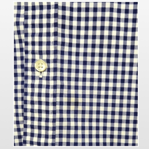 Ralph Lauren Shirt Mens Large Blue Label Button Down Blue White Checkered Long - Picture 16 of 16